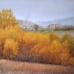 Autunno olio su tela cm 40 x 70
