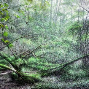 Dentro la selva - olio su tela - cm 130 x 75
