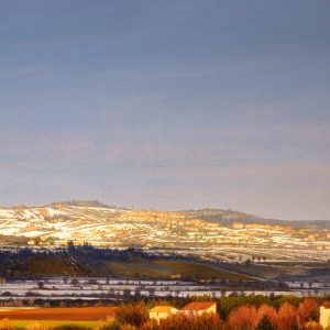 Dopo la nevicata - olio su tela - cm 80 x 30