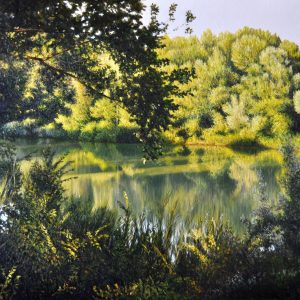 Estate al laghetto - olio su tela - cm 100 x 70