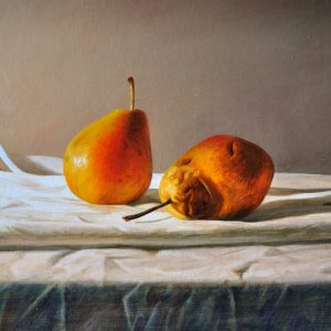 Pere - olio su tela - cm 32 x 16,7